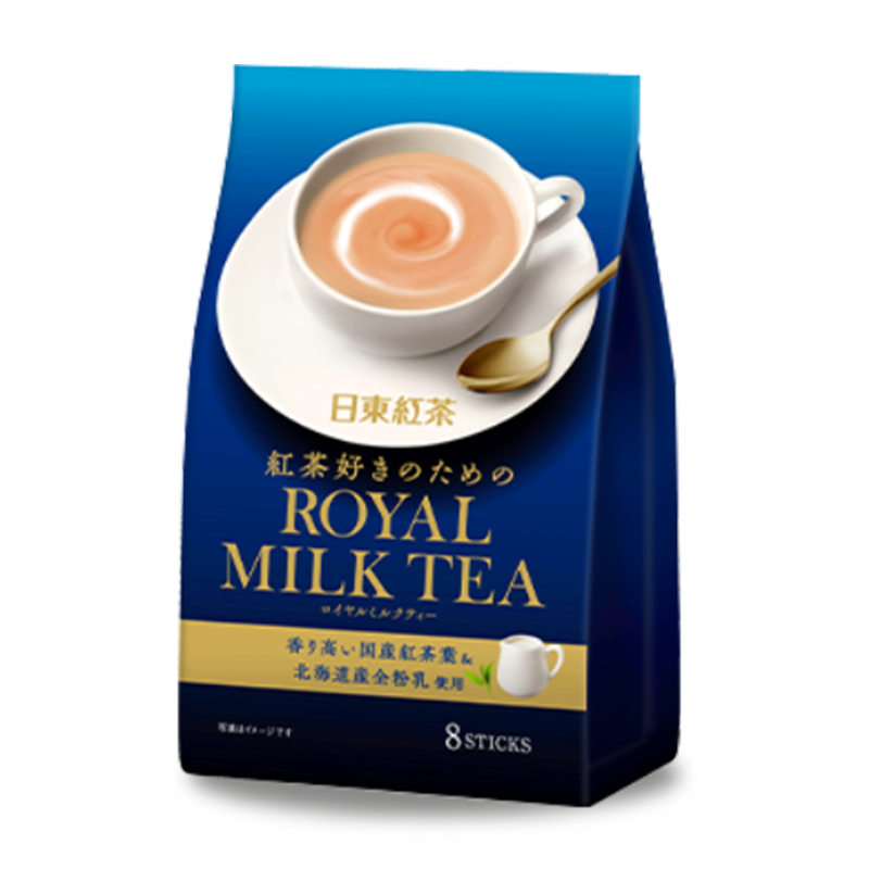 日東紅茶日本進(jìn)口沖泡飲料袋裝速溶奶茶粉草莓麝香葡萄白桃味沖泡 原味(14g*8小袋)