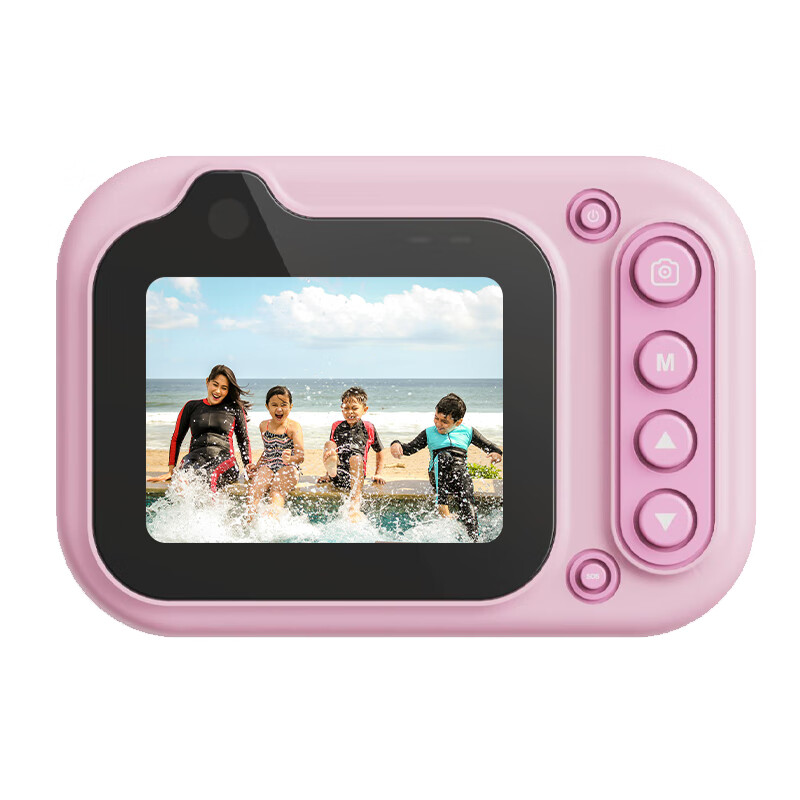 巧智数码高清防水相机学生党水下照相机宝宝生日礼物校园前后双摄切换数码相机他拍自拍 粉色 标配【含32G内存卡】