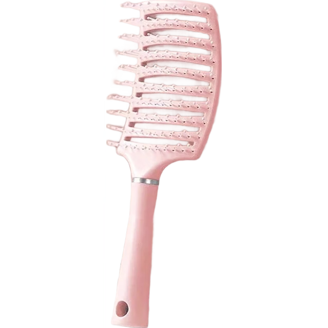 气垫梳子按摩女士专用长发头发卷发神器家用静电蓬松梳头气囊排梳 排骨梳【粉色】