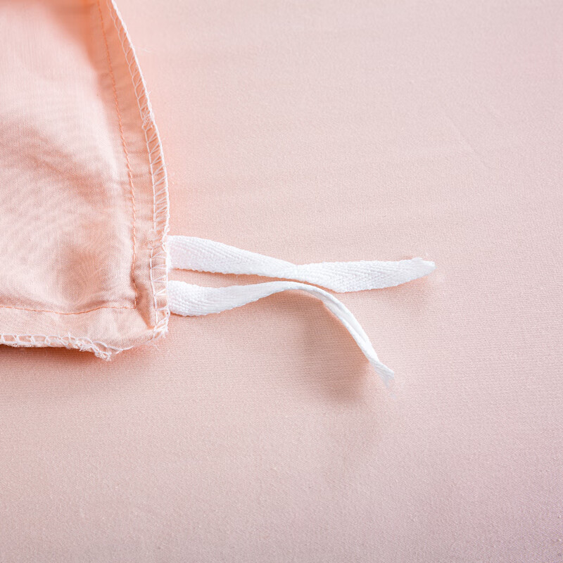 恒源祥 被套 60支长绒棉全棉被罩单件纯色奶油风四季单双人通用床品套件 A类 60支 樱花粉 适合150x200cm被子