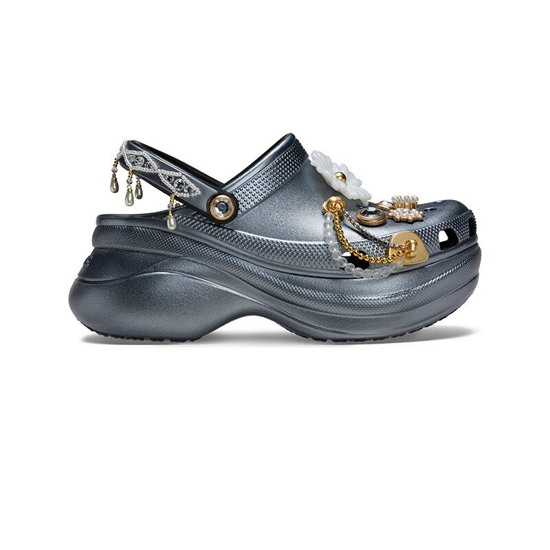 卡骆驰（CROCS）璀璨珠花小鲸鱼洞洞鞋时尚百搭包头女鞋|211519  黑色-001 39 (250mm)