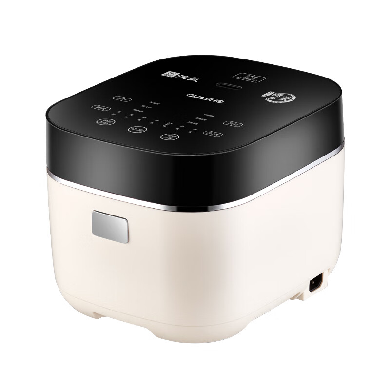 千寿QUASHO低糖电饭煲3L纯钛内胆2-4人电煮锅0涂层316L医用级钢胆智能预约IH立体电磁加热家用电饭锅 米黑色 3L -316L医用级钢胆款 （2-4人适用）