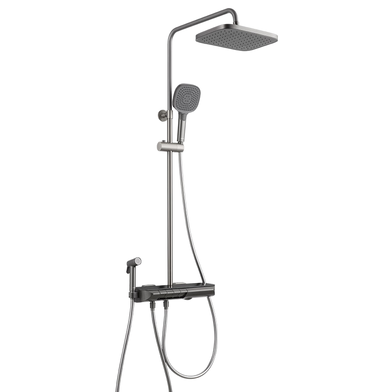 箭牌（ARROW）K370淋浴花洒套装灰四功能花洒增压琴键巨幕顶喷花洒AE34185MZGGW