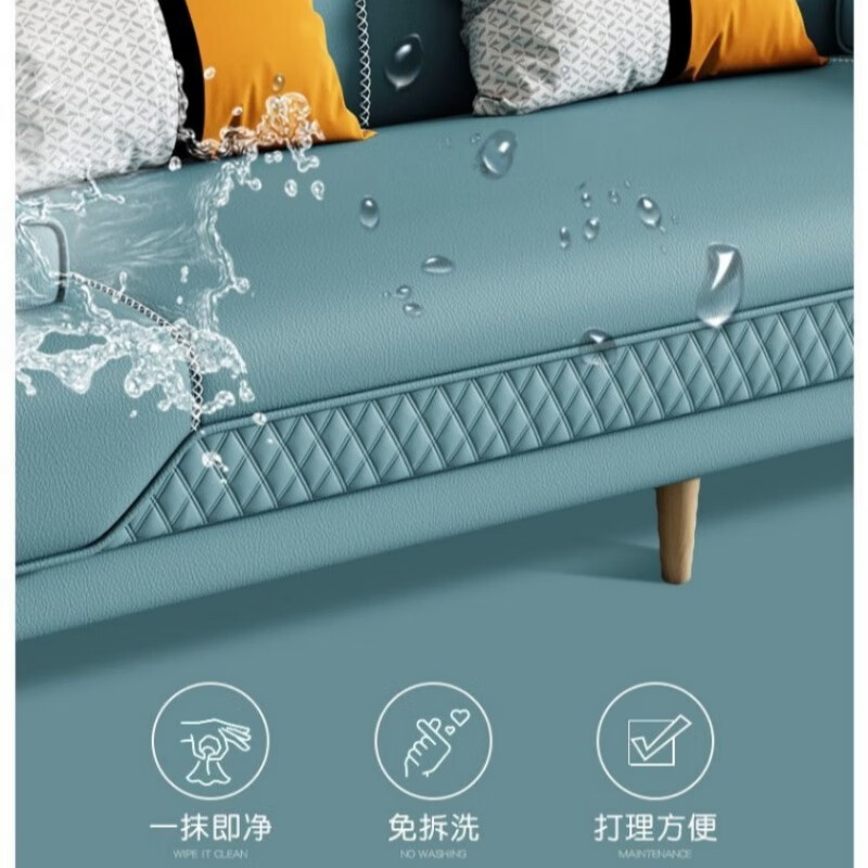 清茵阁2025新款现代简约多功能折叠沙发床一体两用客厅小户型懒人沙发 【新款猫爪皮+实木脚】米黄 【抑菌乳胶款】升级款2*1.2米(2腰枕2扶手)