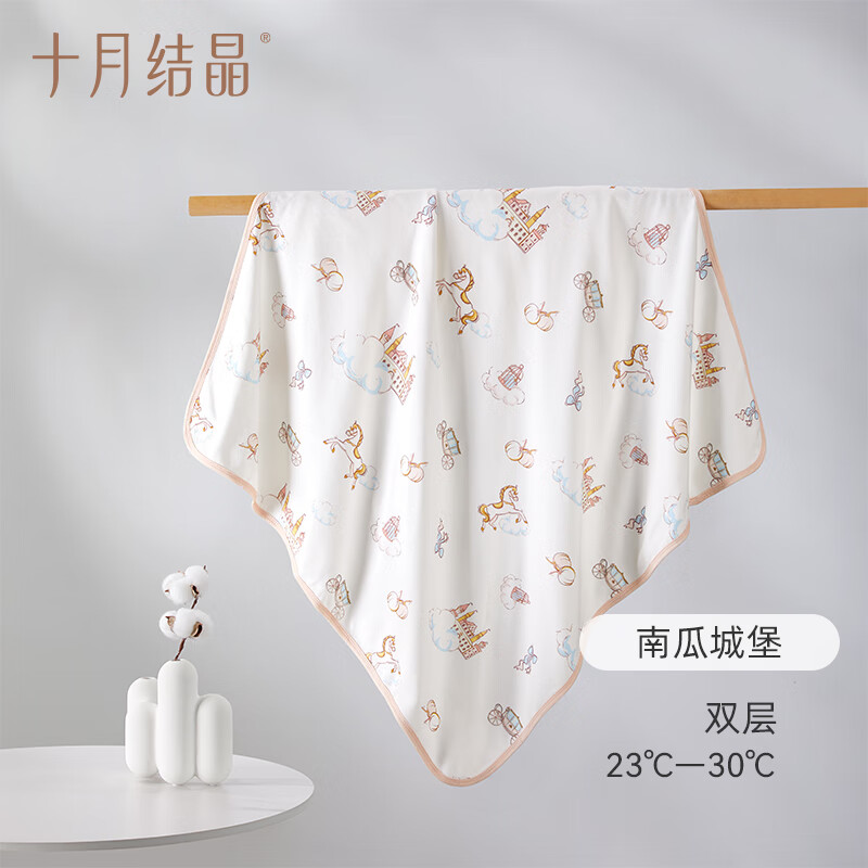 十月结晶婴儿包单春夏初生新生婴儿包被纯棉抱被产房用品 【南瓜城堡】四季双层款