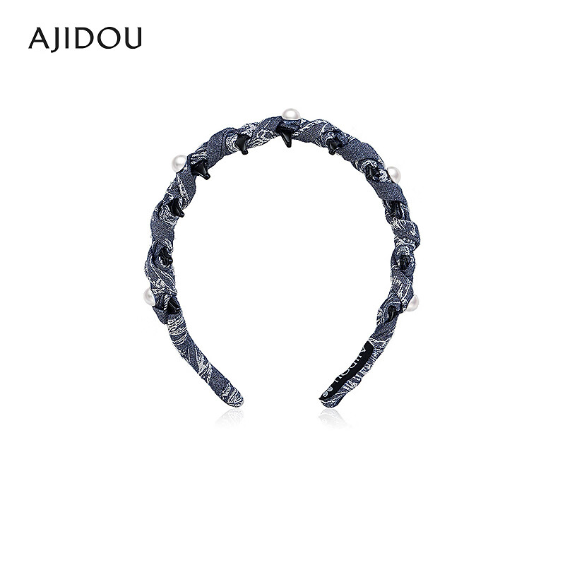 AJIDOU阿吉豆发饰女款蓝色高颅顶细头箍新年跨年礼物 蓝色 1个
