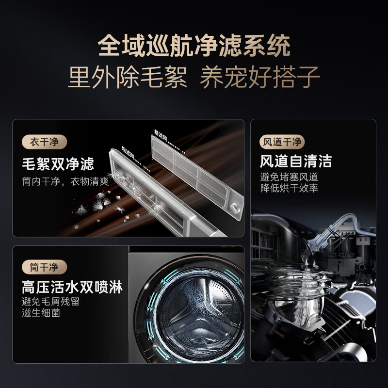 卡萨帝(Casarte)揽光热泵滚筒洗烘13KG 洗衣机全自动 热泵烘干 双擎三变频 家电国家补贴15% CE AB13LWTUWCU1