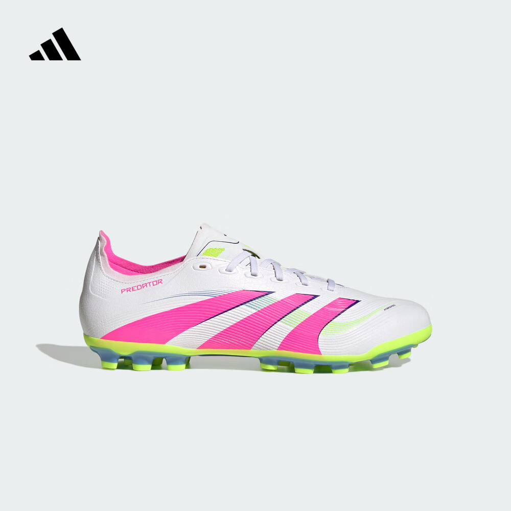 adidas PREDATOR LEAGUE人造草皮2G/3G AG定制短钉足球鞋阿迪达斯 白/亮粉/亮柠檬黄(推荐选大半码) 37