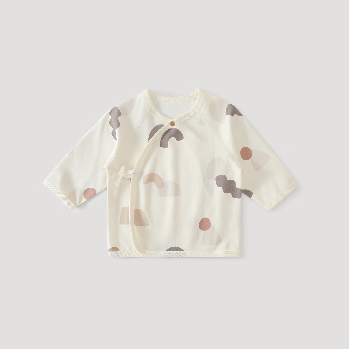 巴厘小猪新生儿上衣春秋纯棉绑带和尚服四季款初生儿睡衣52码产房婴儿衣服 趣味积木 52