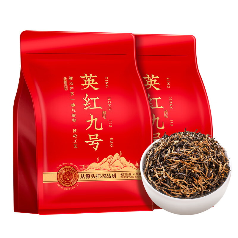 福东顺 茶叶 英红九号红茶2025新茶核心英德原产袋装250g自饮口粮茶