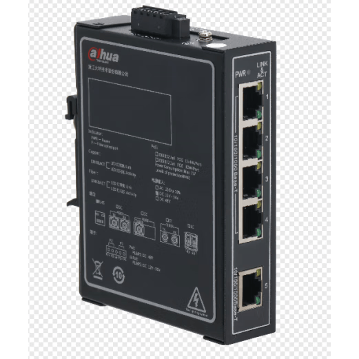 大华8口5口DH-IS3000C-8GT-DC导轨式POE光口工业级交换机5GT-DC DH-IS3000C-5GT-DC 非POE