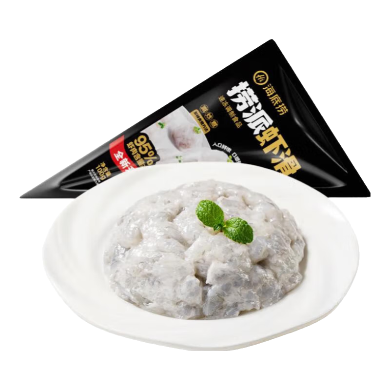 海底捞捞派虾滑100g/袋虾含量≥95%生鲜冷冻火锅丸子飞鱼籽虾滑火锅食材 捞派虾滑1000g（100g*10袋）