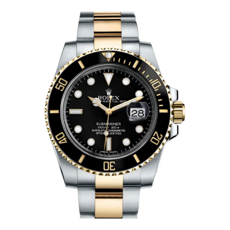 【二手99新】劳力士ROLEX潜航者系列 自动机械手表 绿水鬼黑水鬼系列 劳力士二手男表 116613ln-0001 黑盘 40mm
