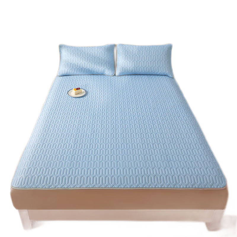 然牌 泰国乳胶席凉席 单人床 两件套 蓝色 120*200 【可水洗】