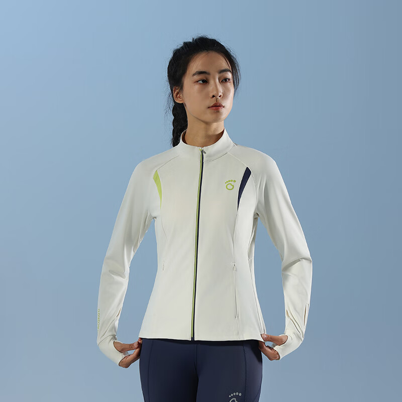 马孔多（macondo）原创单品｜防风加绒针织外套吸湿排汗抗静电跑步外套手表孔25年新 骨白色 女款 L