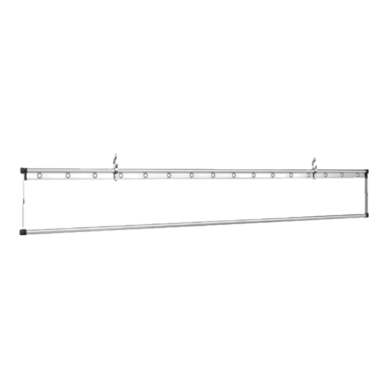 好太太(Hotata)升降手搖晾衣架單桿曬衣架陽(yáng)臺多功能曬被家用晾衣架 【D-1001】銀色2.4米單桿+16孔晾 大