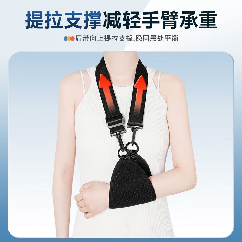 通用前臂手腕吊带手臂护具三角巾护套肩托肘关节受伤挂脖固定吊带 一款两戴【左右通用】