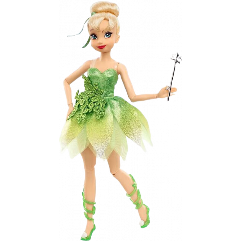 芭比（Barbie）100年收藏家神奇小叮当娃娃彼得潘电影仙子玩具礼物HLX67 绿色连衣裙美国直邮