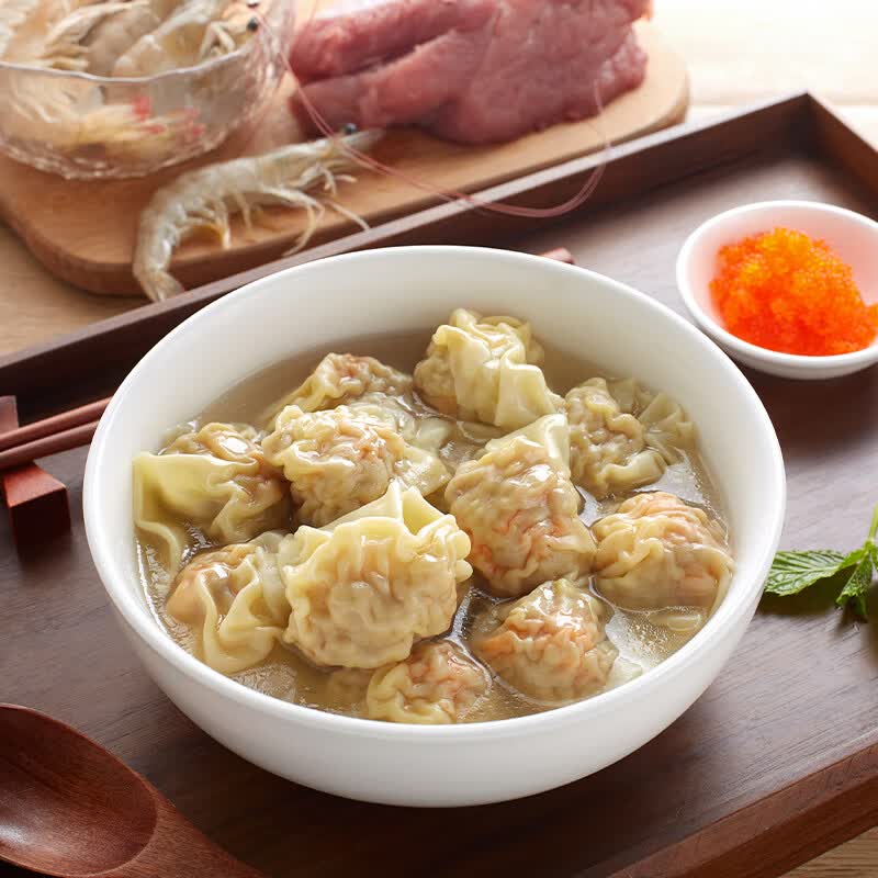 袁记味享袁记云饺【热卖爆款】招牌鲜虾蟹籽马蹄冬菇玉米鲜肉大云吞 【招牌2盒】鲜虾蟹籽云吞500g*2
