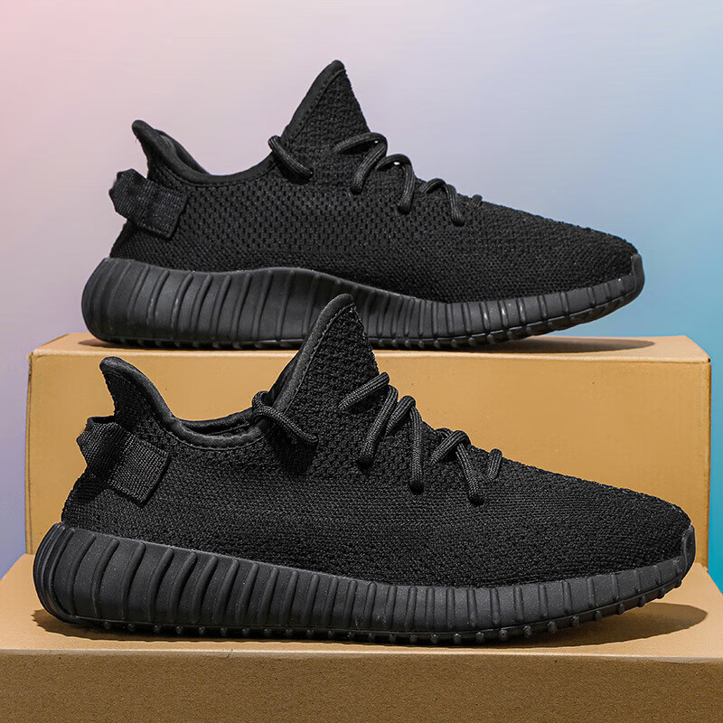 lee kids透气防臭一脚蹬椰子鞋eva百搭网面休闲运动鞋男女情侣鞋黑色