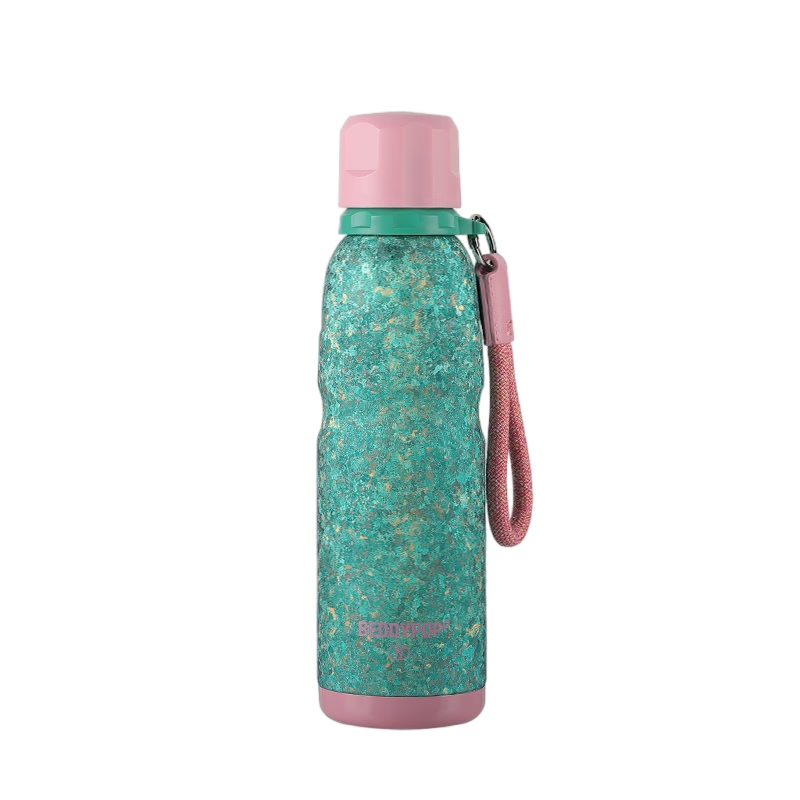 杯具熊（BEDDYBEAR）純鈦保溫杯大容量戶外運動水杯便攜杯壺健身隨行杯子600ML星閃綠