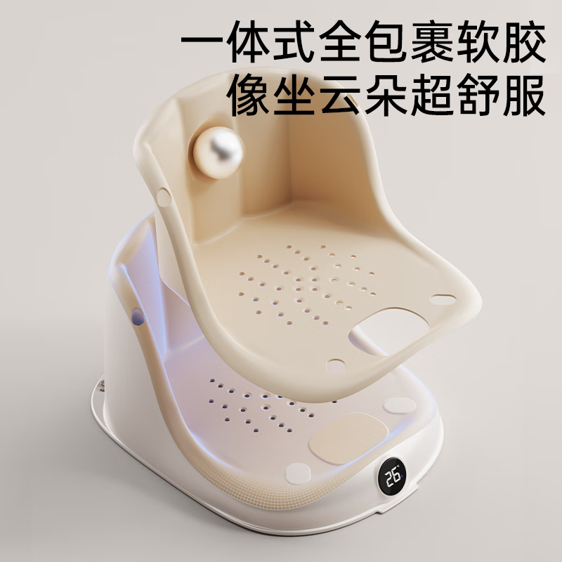 YEESOOM婴儿洗澡坐椅防滑浴凳儿童学坐泡澡神器宝宝洗澡盆坐椅浴桶多功能 全包围豪华款溜溜车【送牵引绳，万向轮，含全部功能】