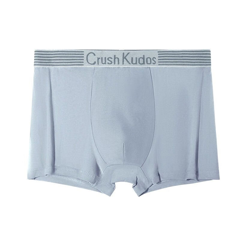 宜而爽男士内裤男平角裤舒适透气四角裤运动休闲裤头男生短裤衩 4条袋装-橙红-红灰-灰兰-浅灰 4XL