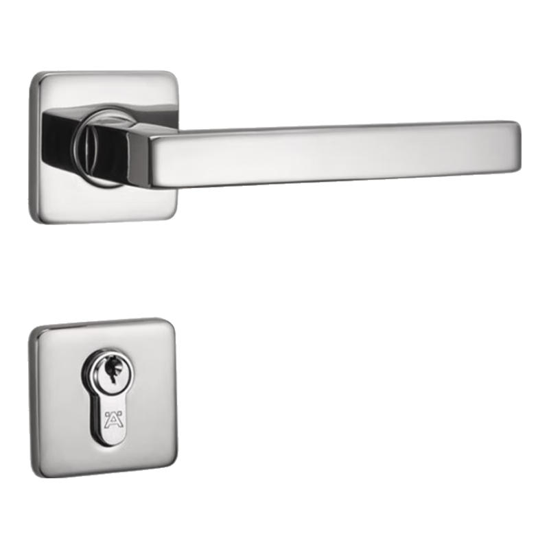 hafele 德國海福樂(lè )HAFELE臥室房門(mén)通用現代簡(jiǎn)約雙鎖舌不銹鋼門(mén)把手鎖具 帶鑰匙