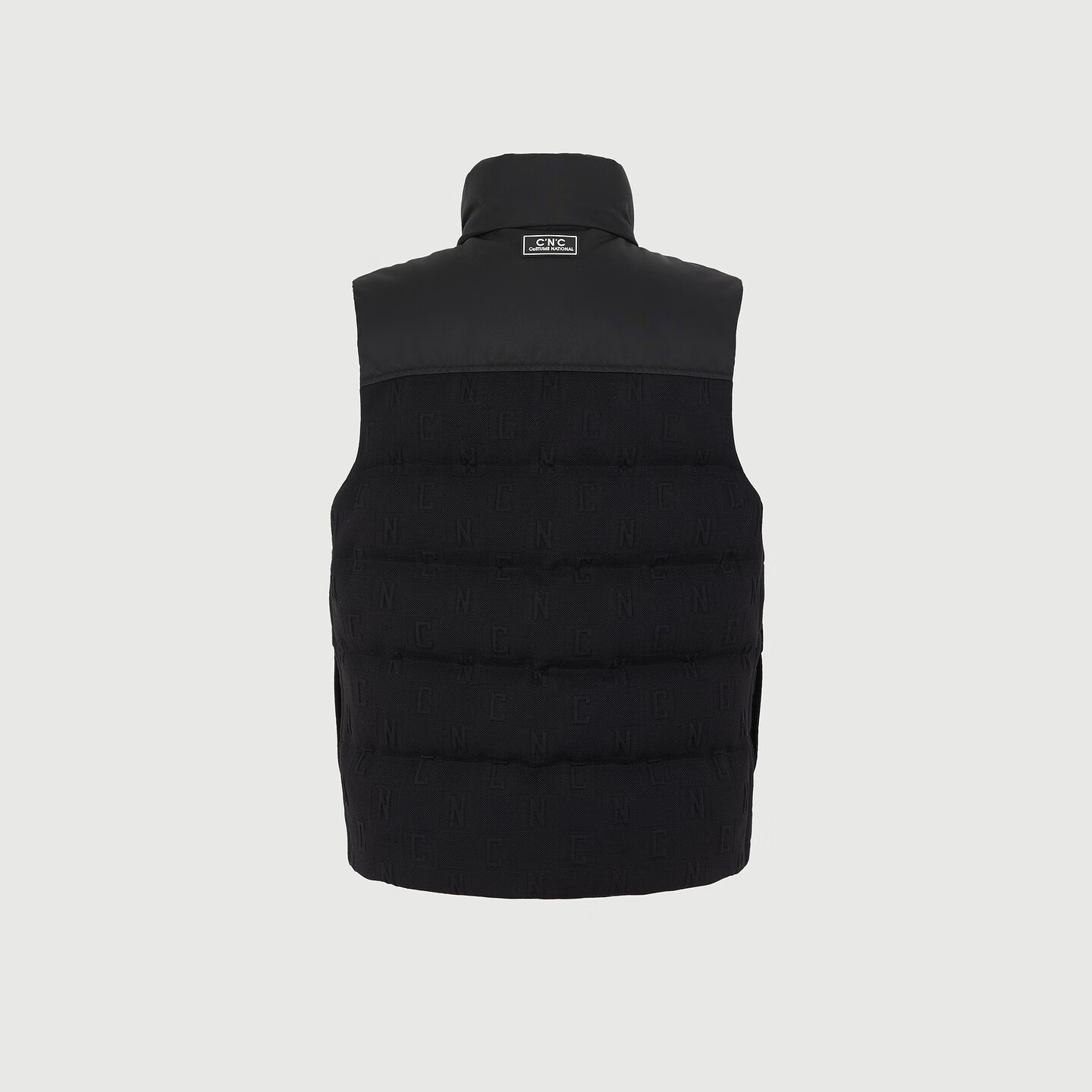 C'N'C【奢侈品衣服】CNC男装25秋冬新款男士羽绒马甲立领鸭绒外套 黑色花版 54 /XL/(185/100A)