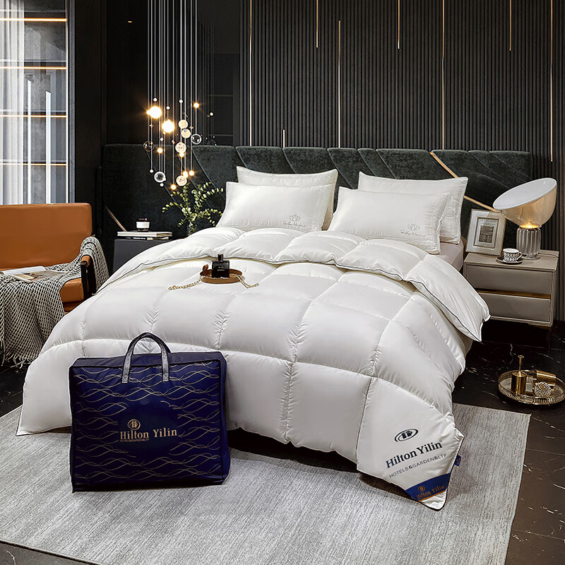 浪莎（LangSha）A类羽丝绒被95鹅毛绒被冬被加厚保暖鸭丝绒被6-10斤秋冬被子被芯 白色【抗寒保暖 混带95白鹅绒】 200*230cm8斤【室温0-5℃】