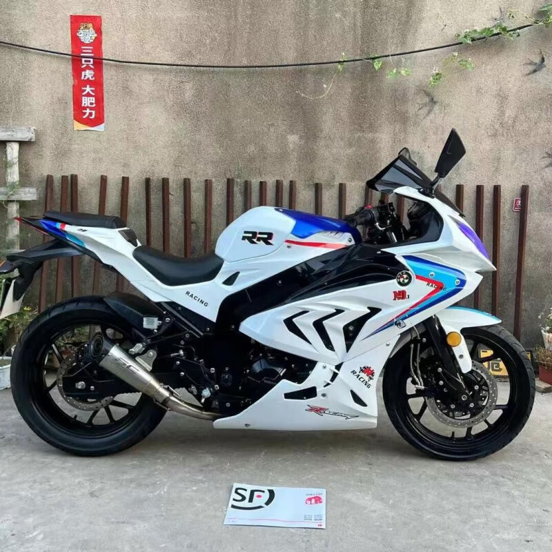 新款寶馬款寶雕雙R400CC雙缸水冷小忍者跑車(chē)R1公路賽大排重機(jī)車(chē) 白色 牌證齊全