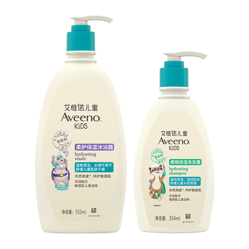 ΩŵAveenoάŵϴװ ʪͯԡ¶532ml+˳ͯϴˮ354ml