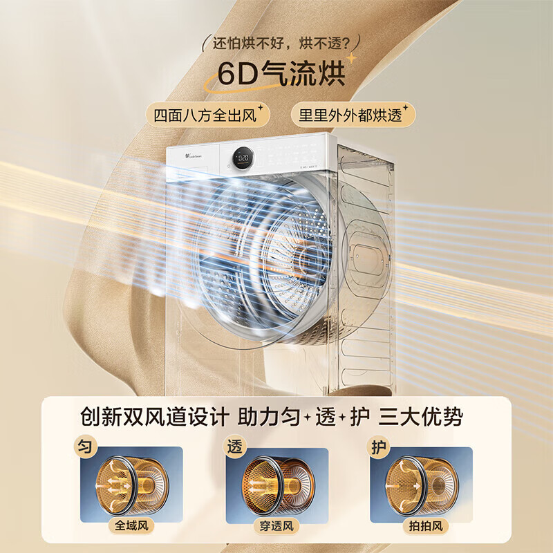 小天鹅(LittleSwan)【不可延迟发货】洗衣机滚筒 全自动10KG 纯平全嵌 微净泡顽渍净 1.15洗净比智能投放 以旧换新 洗烘套装 TG10VE80+TH10VE80