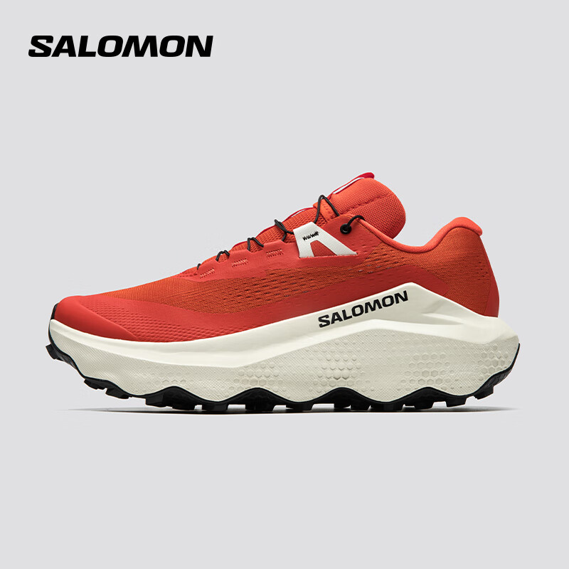 萨洛蒙（Salomon）男款 城市轻户外舒适透气缓震跑步运动越野跑鞋 ULTRA GLIDE 3 番茄红 477559 42 (UK8丨 42)