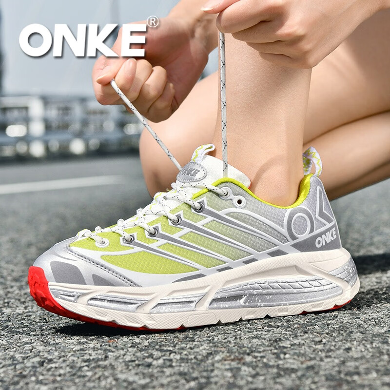 ONKE德国欧克户外运动休闲鞋男鞋经典复古轻盈防滑耐磨情侣跑步鞋女鞋 极光绿 敖丙 43