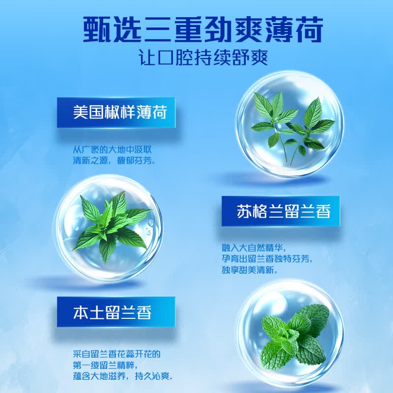 高露洁牙膏三重冰爽薄荷120g*2支 清新口气家庭装组合 冰爽120g*2+健白防蛀 90g*2支