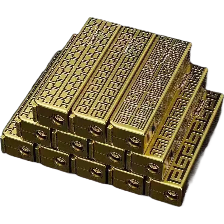 户外烧烤露营打火机防风便携金属打火机户外烧烤工具耐用 【金条防风】三支