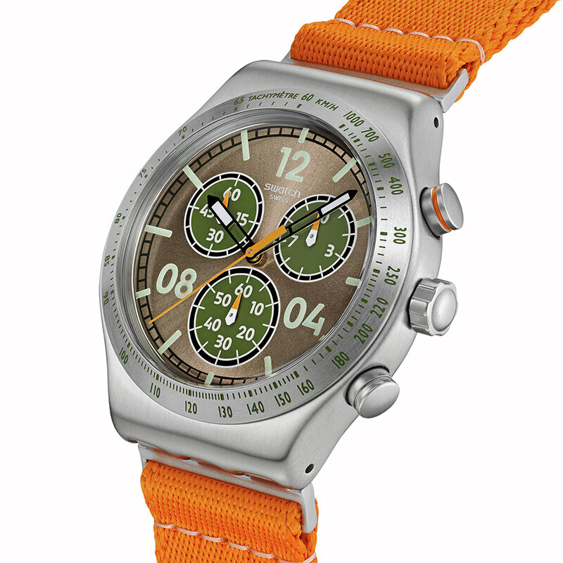 斯沃琪（Swatch）瑞士手表 I New Chrono系列 时尚腕表学生送男女友节日生日礼物 【精美礼袋】漫游时代 YVS101