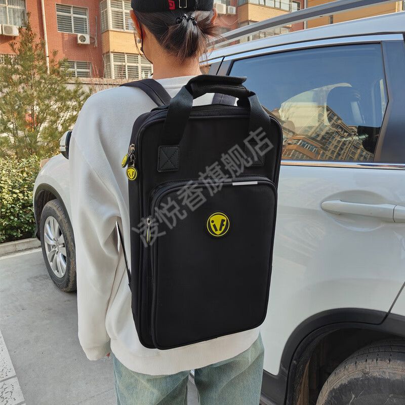 單肩斜挎鼓棒包定制 雙肩鼓棒包架子鼓專用包便攜鼓槌鼓棒啞鼓包 黑色 _大號方型鼓棒包雙肩背_可