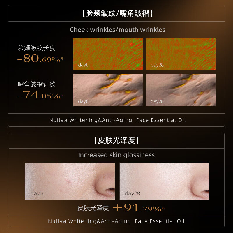 Nuilaa日本进口玫瑰面部精油美白抗皱紧致淡化细纹补水保湿精华液护肤品 【以油养肤】塑颜精粹油50ml