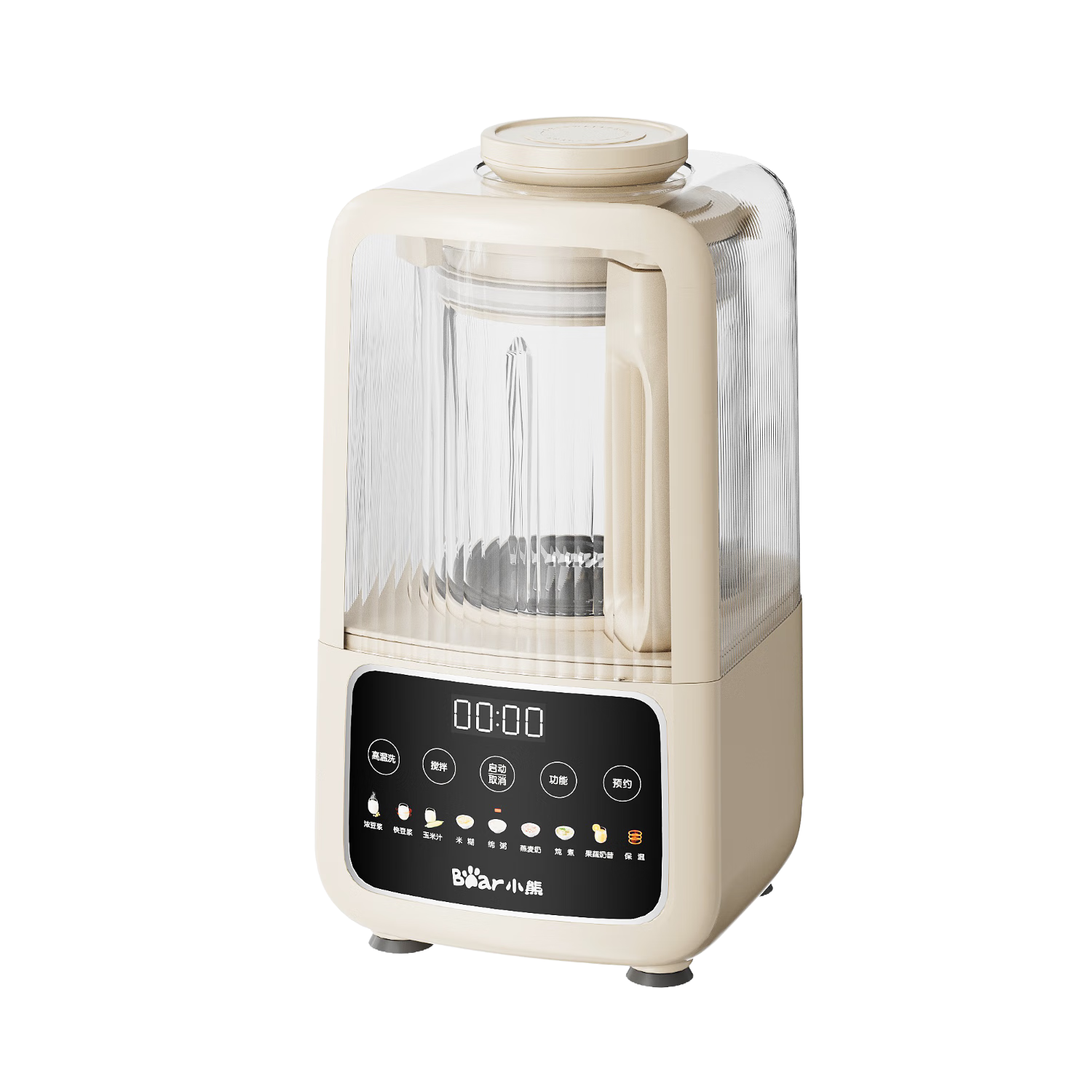 小熊（Bear）破壁機(jī)家用輕音全自動多功能降噪預(yù)約豆?jié){機(jī)榨汁機(jī)輔食料理機(jī)1.2L五谷雜糧1-4人PBJ-E08E6