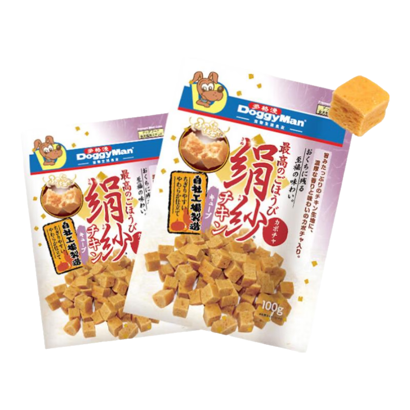 多格漫狗狗零食軟面包狗餅干寵物訓練零食 絹紗雞肉南瓜味 100g