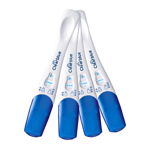 可丽蓝（Clearblue）验孕棒4支试纸新品早早孕测试笔 hCG诊断试剂 检测灵敏提前6天测