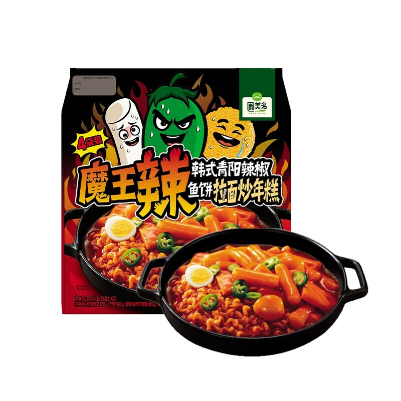 圃美多山姆會(huì )員超市商店韓式青陽(yáng)辣椒魚(yú)餅拉面炒年糕零食 【順豐整袋4小包】
