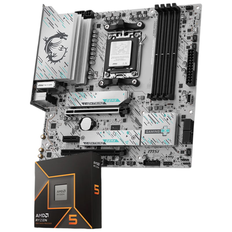 ΢�� B850M GAMING PLUS WIFI ���� AMD����5 9600X CPU��װ 2145