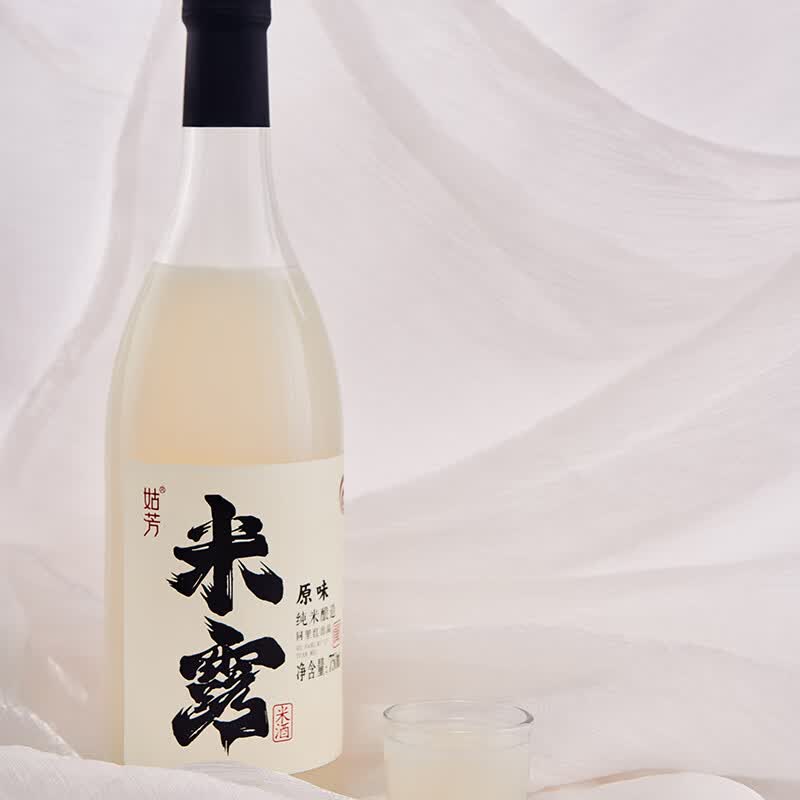 同里红米露甜酒糯米酒0.5度低度微醺女士酒 750ML苏州米酒营户外小酒 原味米露 750mL*2瓶