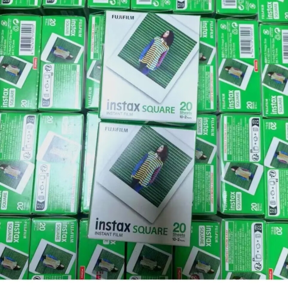 富士富士instax SQ拍立得白边相纸两盒适用四寸方型所有相机26年左右 4寸方形白边相纸10张【日期新】E 不包成像版本随机 微盒损不赔【E