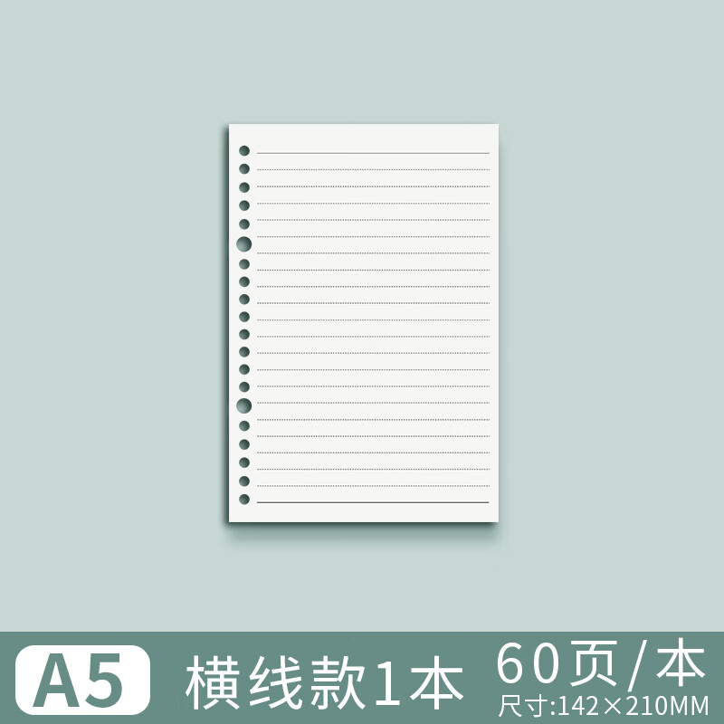 真彩（TRUECOLOR）A5/60张横线活页本替芯活页笔记本本子初中高中生专用记事纸大学生考研复习作业本1本装ZCB-5703