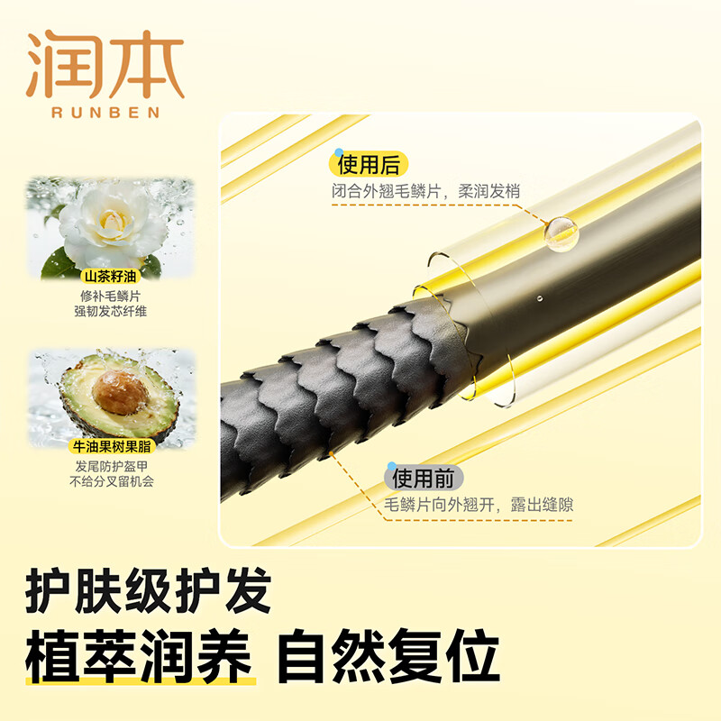 润本(RUNBEN)青少年控油祛痘沐浴露清洁后背痘男生女生洗护专用沐浴乳洗发水 【精油柔顺】 80ml*1支 护发素