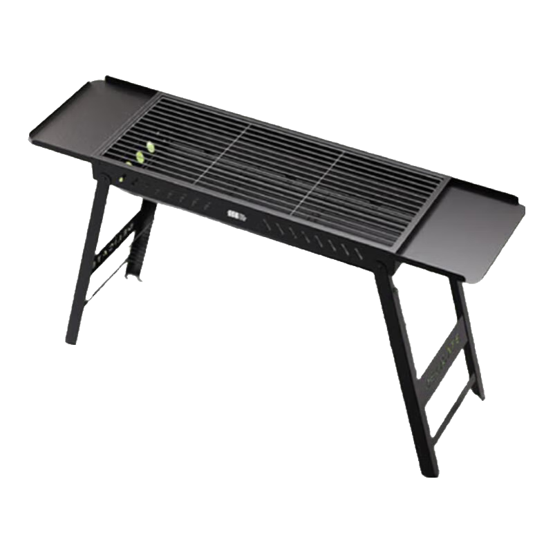 探險者烤爐燒烤架戶外燒烤爐烤肉爐可折疊大號架子碳烤爐燒烤工具套裝 燒烤架+物架+盤+5斤炭+包【板】